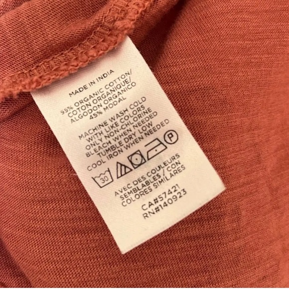 Lou & Grey Coral Button Down Tie Front Sz M Loft - Picture 5 of 6